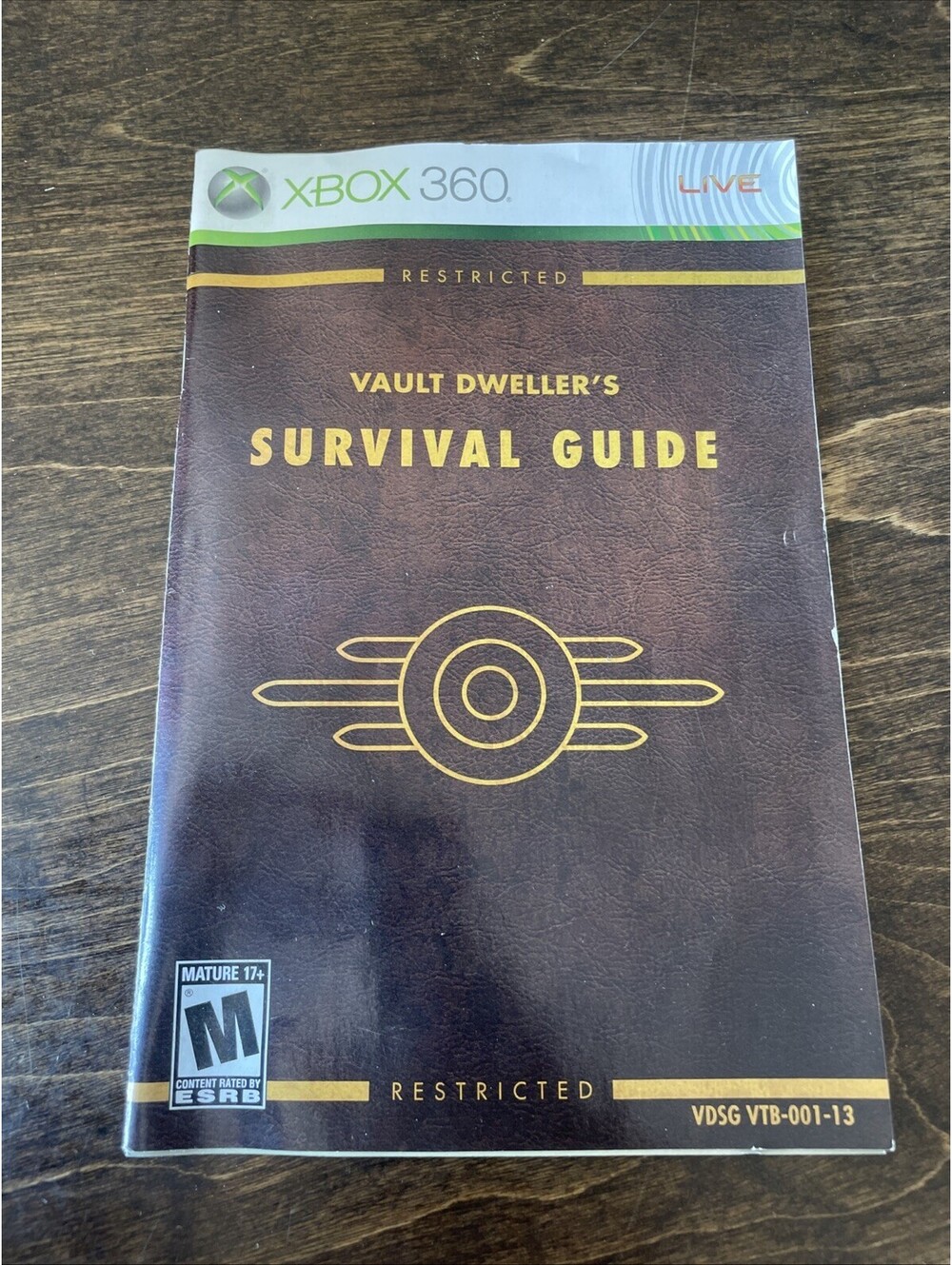 Fallout 3 Microsoft Xbox 360 Instruction Manual Only